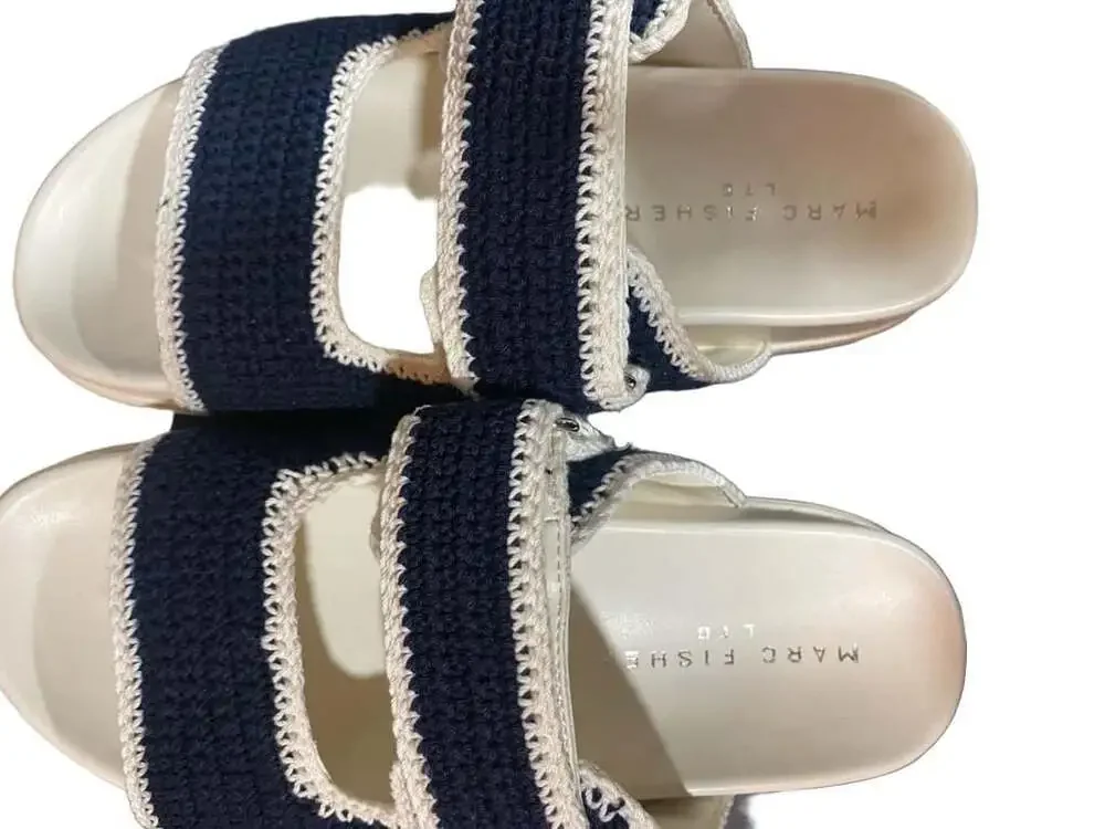 Brand New Marc Fisher LTD Women's Brinleys Crochet Footbed Sandals 7.5